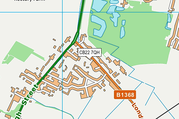 CB22 7QH map - OS VectorMap District (Ordnance Survey)