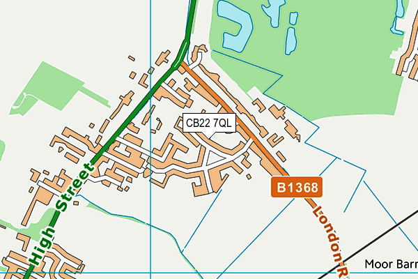 CB22 7QL map - OS VectorMap District (Ordnance Survey)