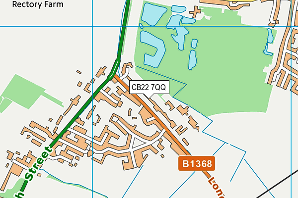 CB22 7QQ map - OS VectorMap District (Ordnance Survey)