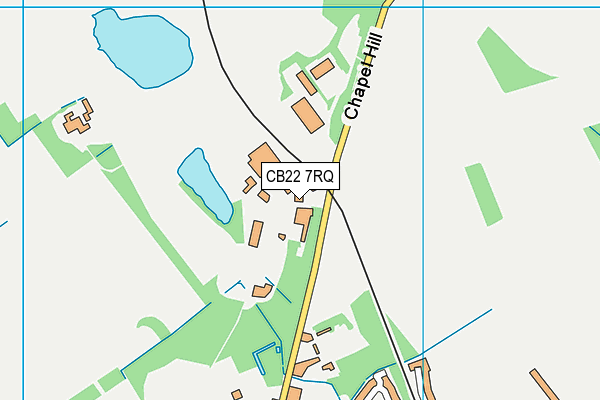 CB22 7RQ map - OS VectorMap District (Ordnance Survey)