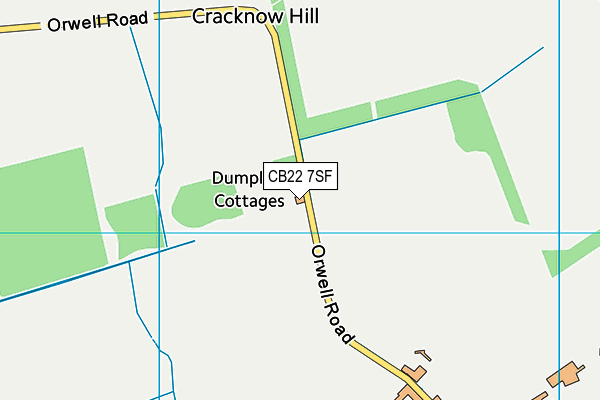 CB22 7SF map - OS VectorMap District (Ordnance Survey)