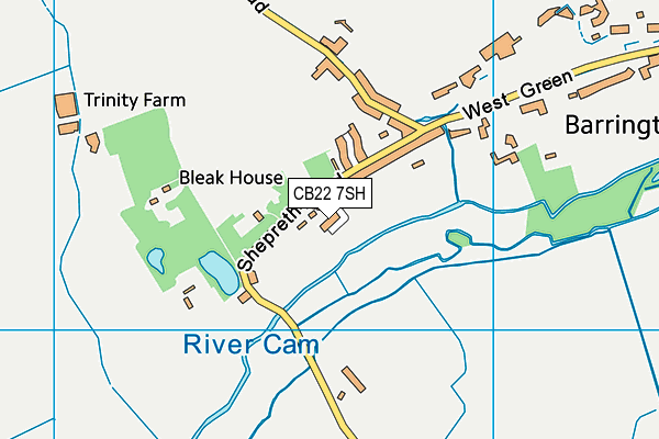 CB22 7SH map - OS VectorMap District (Ordnance Survey)