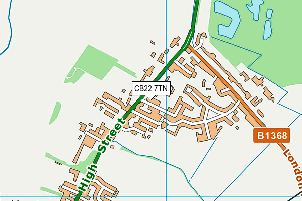 CB22 7TN map - OS VectorMap District (Ordnance Survey)