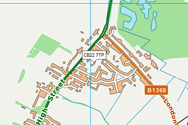 CB22 7TP map - OS VectorMap District (Ordnance Survey)