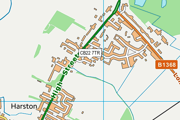 CB22 7TR map - OS VectorMap District (Ordnance Survey)