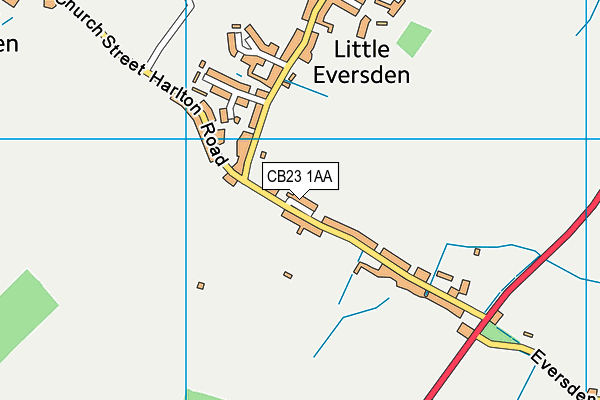 CB23 1AA map - OS VectorMap District (Ordnance Survey)