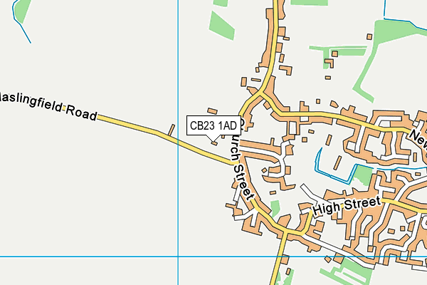CB23 1AD map - OS VectorMap District (Ordnance Survey)