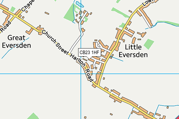 CB23 1HF map - OS VectorMap District (Ordnance Survey)