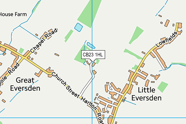 CB23 1HL map - OS VectorMap District (Ordnance Survey)