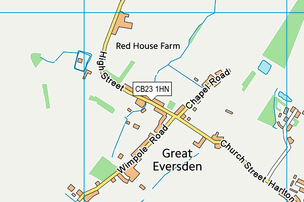 CB23 1HN map - OS VectorMap District (Ordnance Survey)
