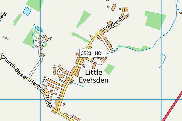 CB23 1HQ map - OS VectorMap District (Ordnance Survey)