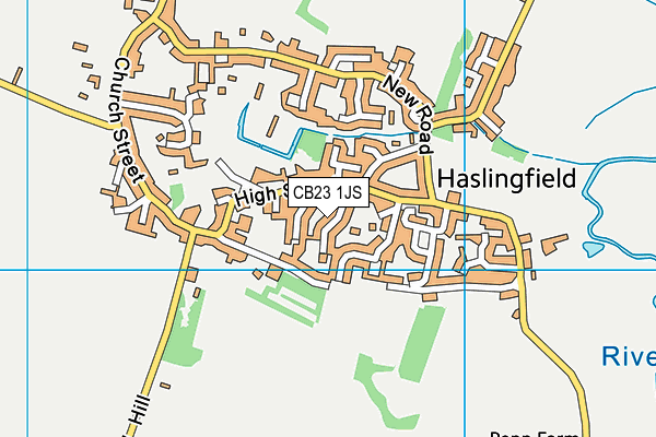 CB23 1JS map - OS VectorMap District (Ordnance Survey)