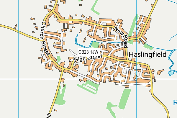 Haslingfield Endowed Primary School map (CB23 1JW) - OS VectorMap District (Ordnance Survey)