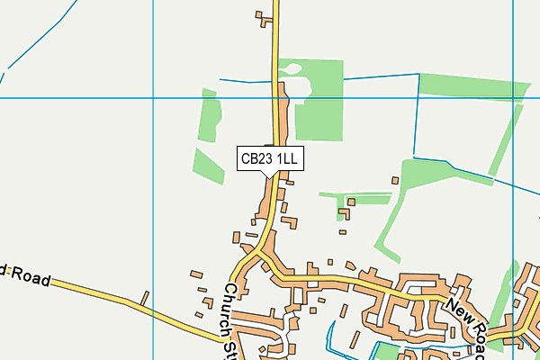 CB23 1LL map - OS VectorMap District (Ordnance Survey)