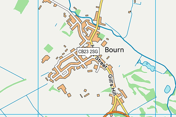 CB23 2SG map - OS VectorMap District (Ordnance Survey)