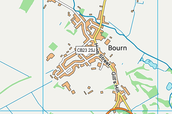 CB23 2SJ map - OS VectorMap District (Ordnance Survey)