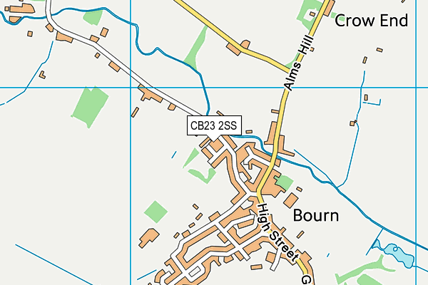 CB23 2SS map - OS VectorMap District (Ordnance Survey)