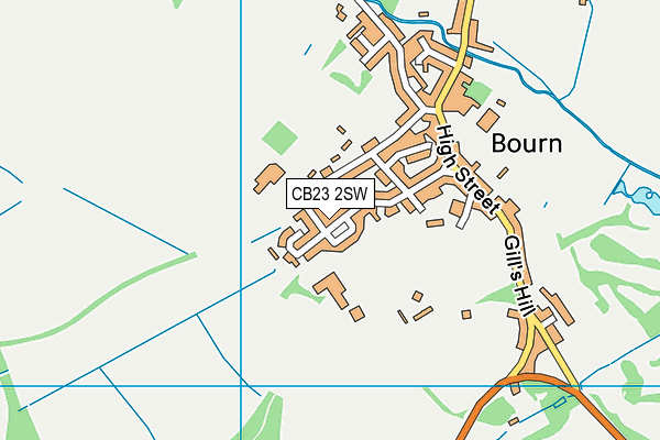 CB23 2SW map - OS VectorMap District (Ordnance Survey)