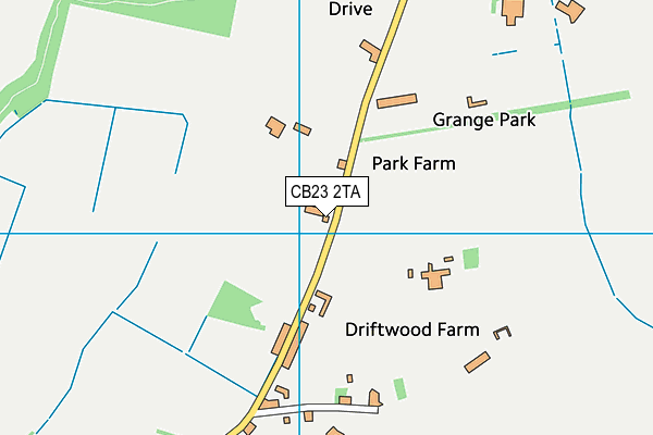 CB23 2TA map - OS VectorMap District (Ordnance Survey)