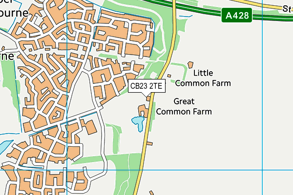 CB23 2TE map - OS VectorMap District (Ordnance Survey)