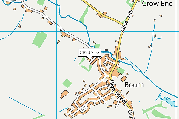 CB23 2TG map - OS VectorMap District (Ordnance Survey)