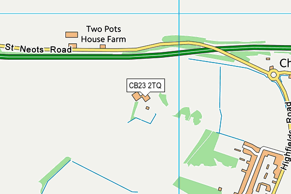 CB23 2TQ map - OS VectorMap District (Ordnance Survey)