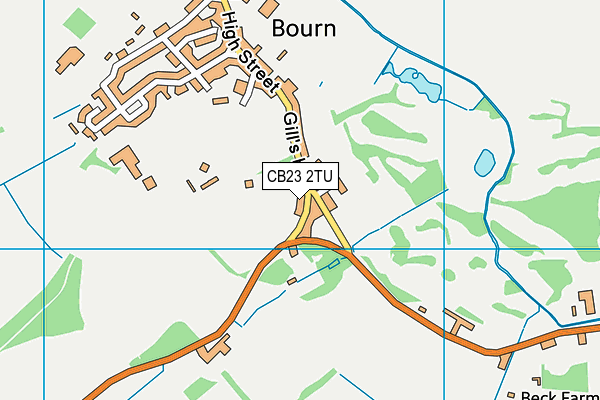 CB23 2TU map - OS VectorMap District (Ordnance Survey)