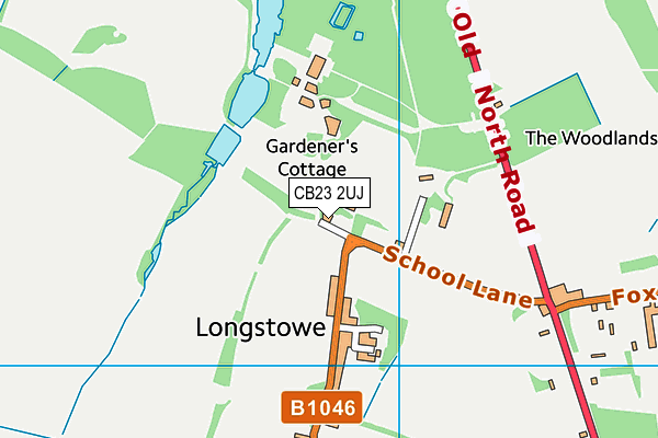Longstowe Cricket Club map (CB23 2UJ) - OS VectorMap District (Ordnance Survey)