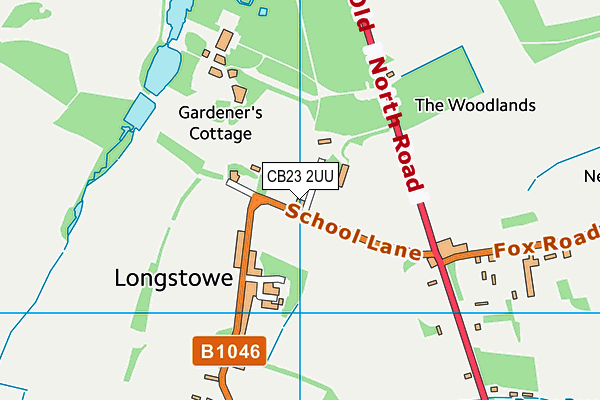 CB23 2UU map - OS VectorMap District (Ordnance Survey)