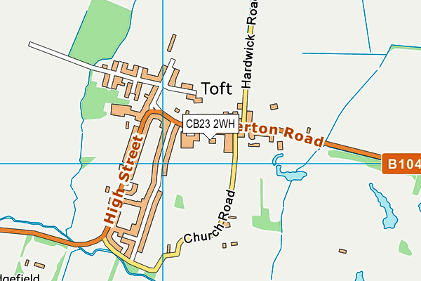 CB23 2WH map - OS VectorMap District (Ordnance Survey)