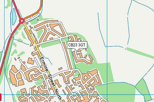 CB23 3GT map - OS VectorMap District (Ordnance Survey)