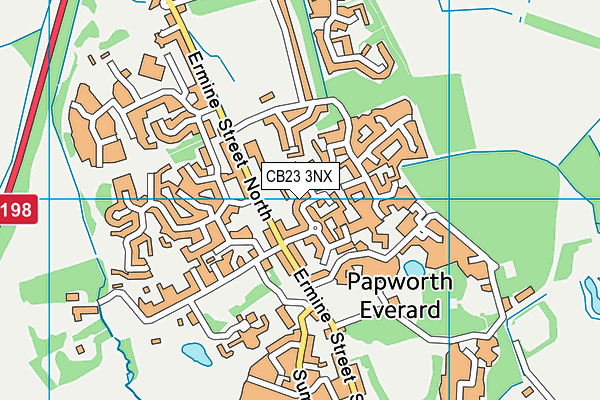 CB23 3NX map - OS VectorMap District (Ordnance Survey)