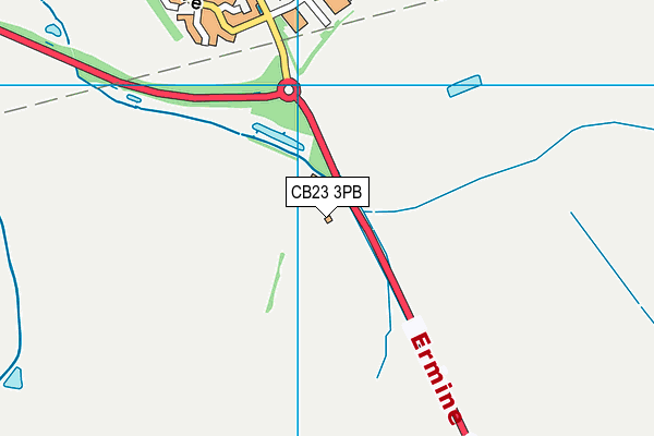 CB23 3PB map - OS VectorMap District (Ordnance Survey)