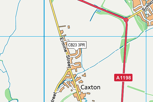 CB23 3PR map - OS VectorMap District (Ordnance Survey)