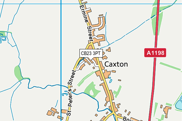 CB23 3PT map - OS VectorMap District (Ordnance Survey)