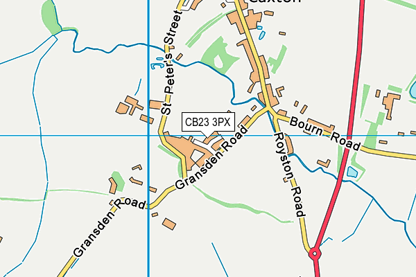 CB23 3PX map - OS VectorMap District (Ordnance Survey)