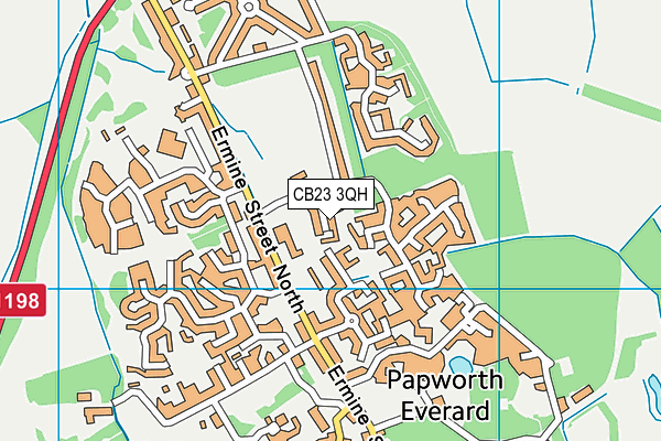 CB23 3QH map - OS VectorMap District (Ordnance Survey)