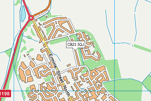 CB23 3QJ map - OS VectorMap District (Ordnance Survey)