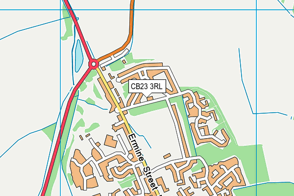 CB23 3RL map - OS VectorMap District (Ordnance Survey)