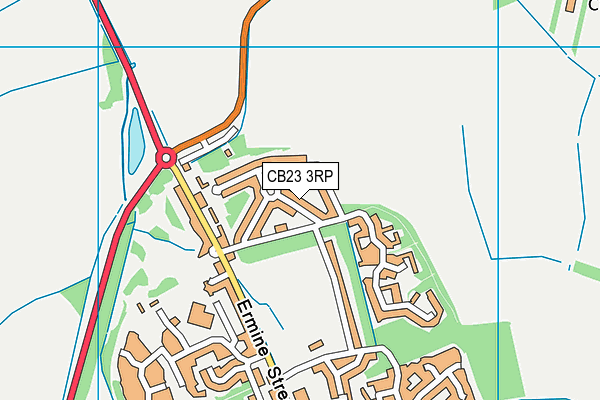 CB23 3RP map - OS VectorMap District (Ordnance Survey)