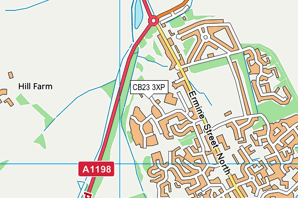 CB23 3XP map - OS VectorMap District (Ordnance Survey)