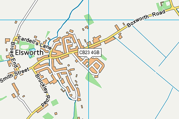 CB23 4GB map - OS VectorMap District (Ordnance Survey)