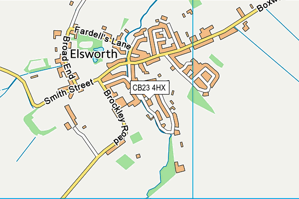CB23 4HX map - OS VectorMap District (Ordnance Survey)