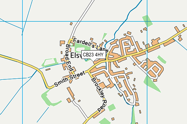 CB23 4HY map - OS VectorMap District (Ordnance Survey)