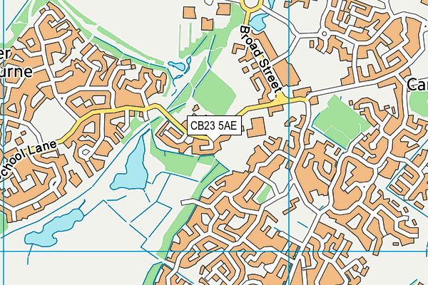 CB23 5AE map - OS VectorMap District (Ordnance Survey)