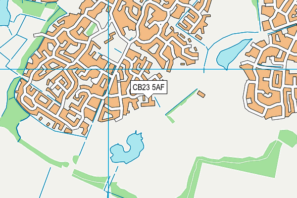CB23 5AF map - OS VectorMap District (Ordnance Survey)