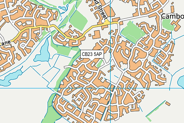 CB23 5AP map - OS VectorMap District (Ordnance Survey)