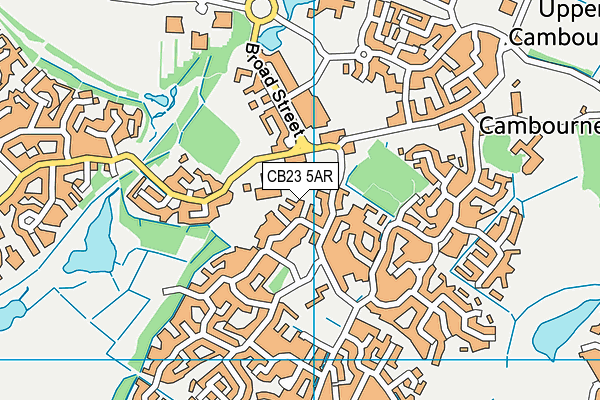 CB23 5AR map - OS VectorMap District (Ordnance Survey)