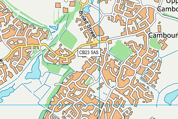 CB23 5AS map - OS VectorMap District (Ordnance Survey)