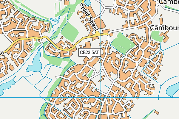 CB23 5AT map - OS VectorMap District (Ordnance Survey)